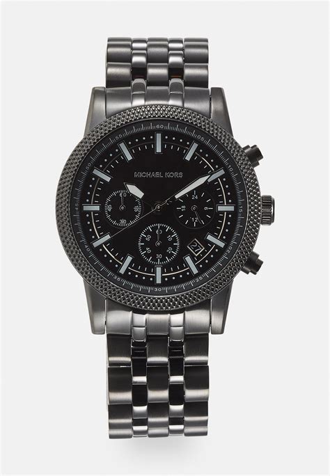 michael kors oversized hutton silver-tone watch|Amazon.com: Michael Kors Hutton Chronograph Stainless Steel .